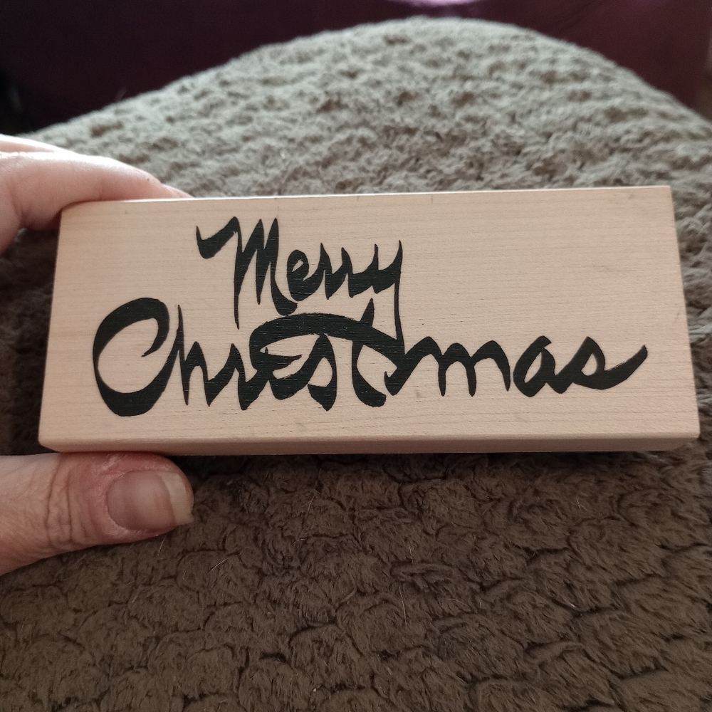 Merry Christmas Rubber Stamp
